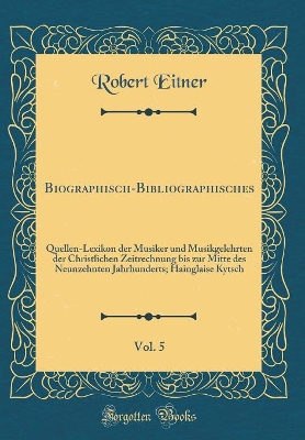 Book cover for Biographisch-Bibliographisches, Vol. 5