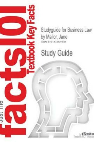 Cover of Studyguide for Business Law by Mallor, Jane, ISBN 9780073524986