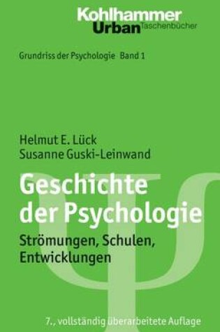 Cover of Geschichte Der Psychologie
