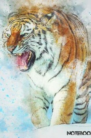 Cover of Unruled, Unlined Tiger Notebook (8.5 x 11 inches) Large - 150 Pages