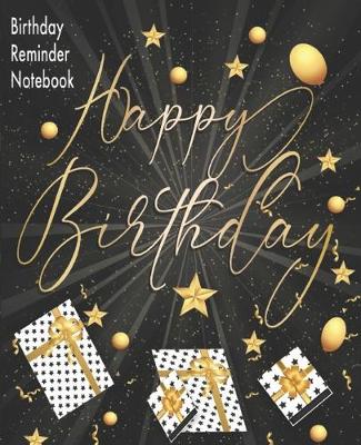 Book cover for Happy Birthday, Birthday Reminder Notebook