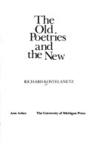 Cover of The Old Poetries and the New