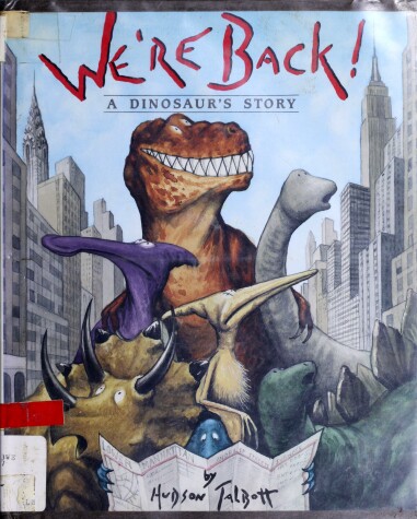 Book cover for We're Back a Dinosaur's Story