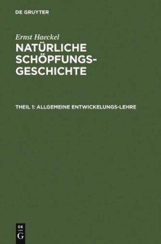 Cover of Allgemeine Entwickelungs-Lehre