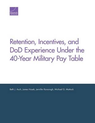 Book cover for Retention, Incentives, and DOD Experience Under the 40-Year Military Pay Table