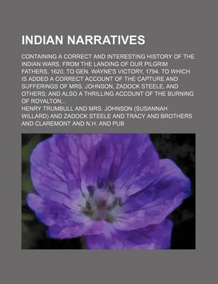 Book cover for Indian Narratives; Containing a Correct and Interesting History of the Indian Wars, from the Landing of Our Pilgrim Fathers, 1620, to Gen. Wayne's Vic