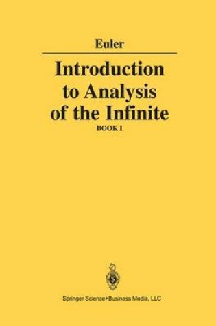 Cover of Introduction to Analysis of the Infinite