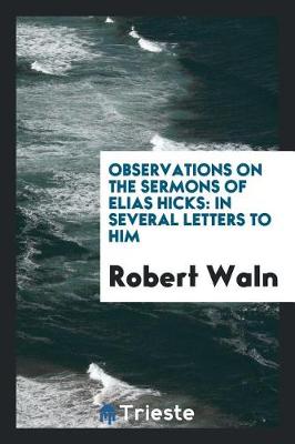 Book cover for Observations on the Sermons of Elias Hicks