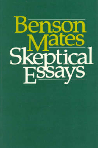 Cover of Sceptical Essays