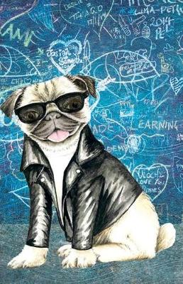 Book cover for Bullet Journal Pug Biker Dog