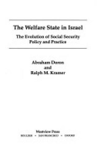 Cover of The Welfare State In Israel