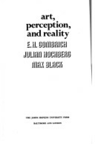 Cover of Art, Perception and Reality