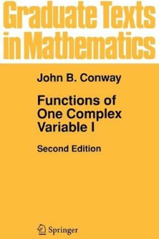 Cover of Functions of One Complex Variable I