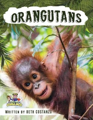 Book cover for Orangutan Activity Workbook for Kids age 4-8!