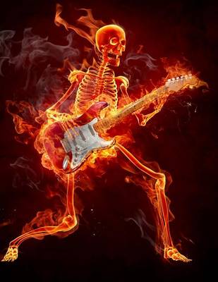 Book cover for Guitarist on Fire, Jumbo Oversized