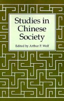 Book cover for Studies in Chinese Society