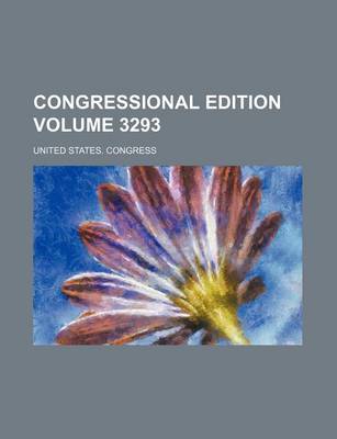 Book cover for Congressional Edition Volume 3293