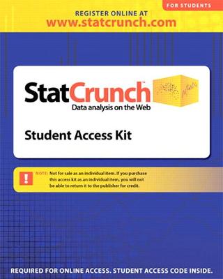 Book cover for statCrunch -- Standalone Access Card (12-month access)
