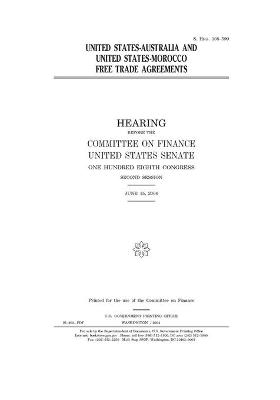 Book cover for United States-Australia and United States-Morocco free trade agreements