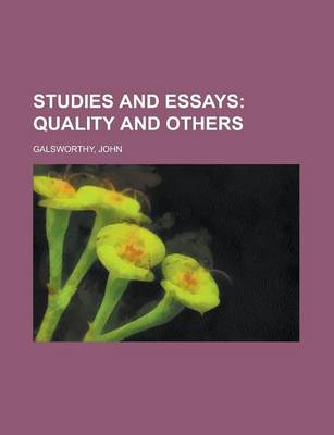 Book cover for Studies and Essays; Quality and Others