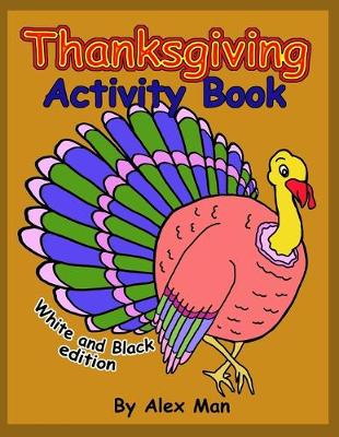 Cover of Thanksgiving Activity Book (black and white version)