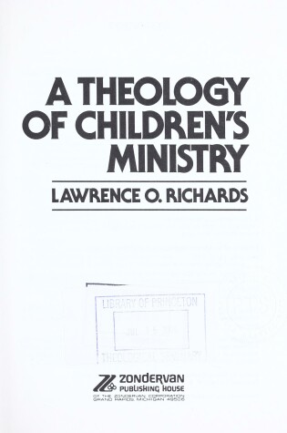Cover of A Theology of Children's Ministry
