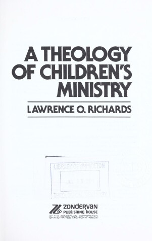 Book cover for A Theology of Children's Ministry