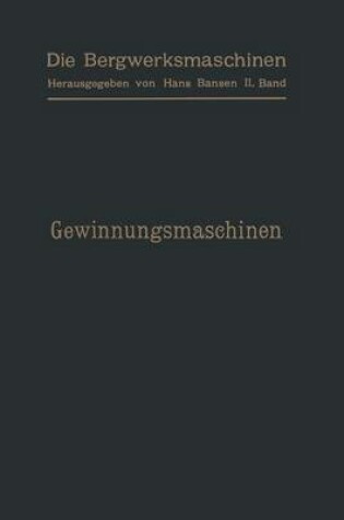 Cover of Gewinnungsmaschinen