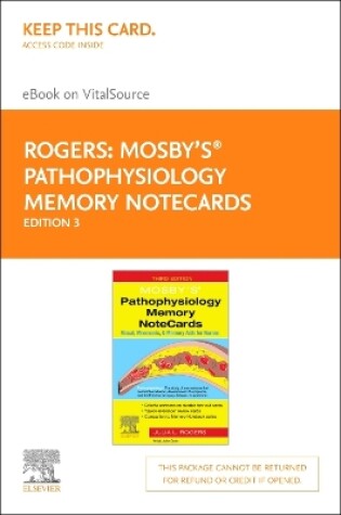 Cover of Mosby's(r) Pathophysiology Memory Notecards - Elsevier eBook on Vitalsource (Retail Access Card)