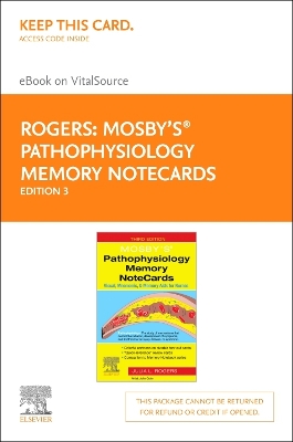 Book cover for Mosby's(r) Pathophysiology Memory Notecards - Elsevier eBook on Vitalsource (Retail Access Card)