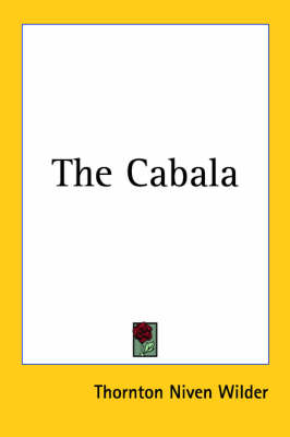 Book cover for The Cabala (1928)