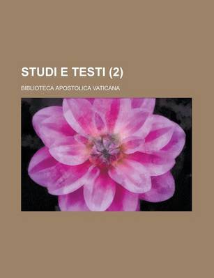 Book cover for Studi E Testi (2)