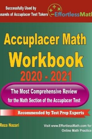 Cover of Accuplacer Math Workbook 2020 - 2021