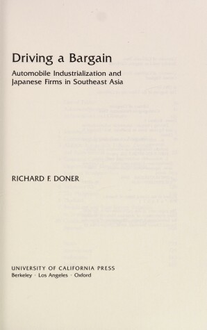 Cover of Driving a Bargain