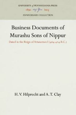 Cover of Business Documents of Murashu Sons of Nippur