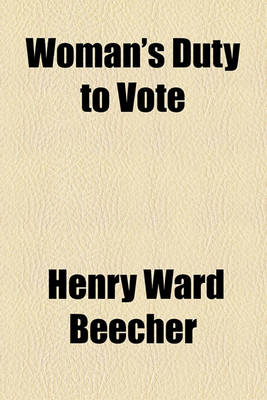 Book cover for Woman's Duty to Vote