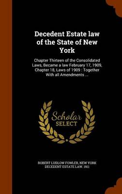 Book cover for Decedent Estate Law of the State of New York