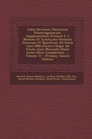 Cover of Index Kewensis Plantarum Phanerogamarum