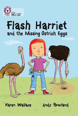 Book cover for Flash Harriet and the Missing Ostrich Eggs