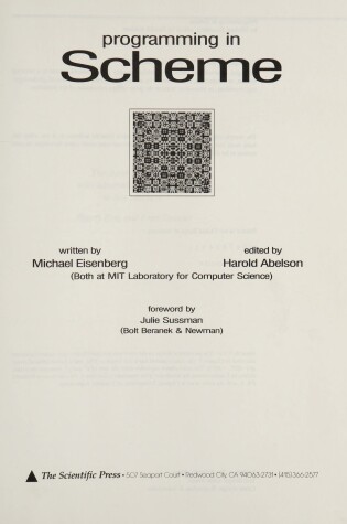 Cover of Programming in Scheme