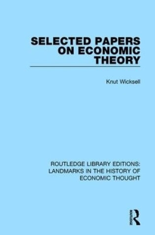 Cover of Selected Papers on Economic Theory