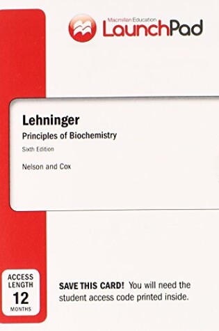 Cover of Lehninger Principles of Biochemistry 12 month LaunchPad access card