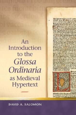 Cover of An Introduction to the 'Glossa Ordinaria' as Medieval Hypertext