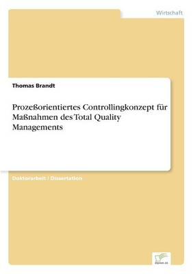 Book cover for Prozeßorientiertes Controllingkonzept für Maßnahmen des Total Quality Managements