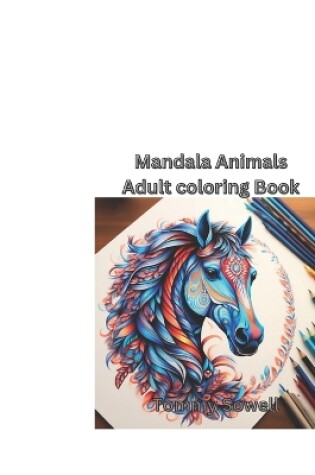 Cover of animal mandala adult coloring Book