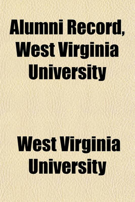 Book cover for Alumni Record, West Virginia University