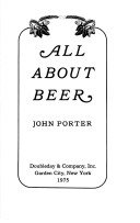 Book cover for All about Beer