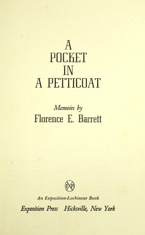 Book cover for A Pocket in a Petticoat