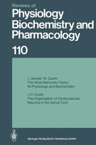 Cover of Reviews of Physiology, Biochemistry and Pharmacology 110