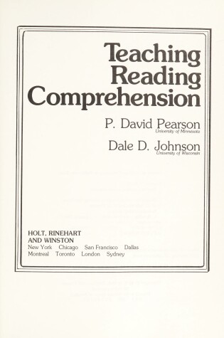 Cover of Reading Comprehension